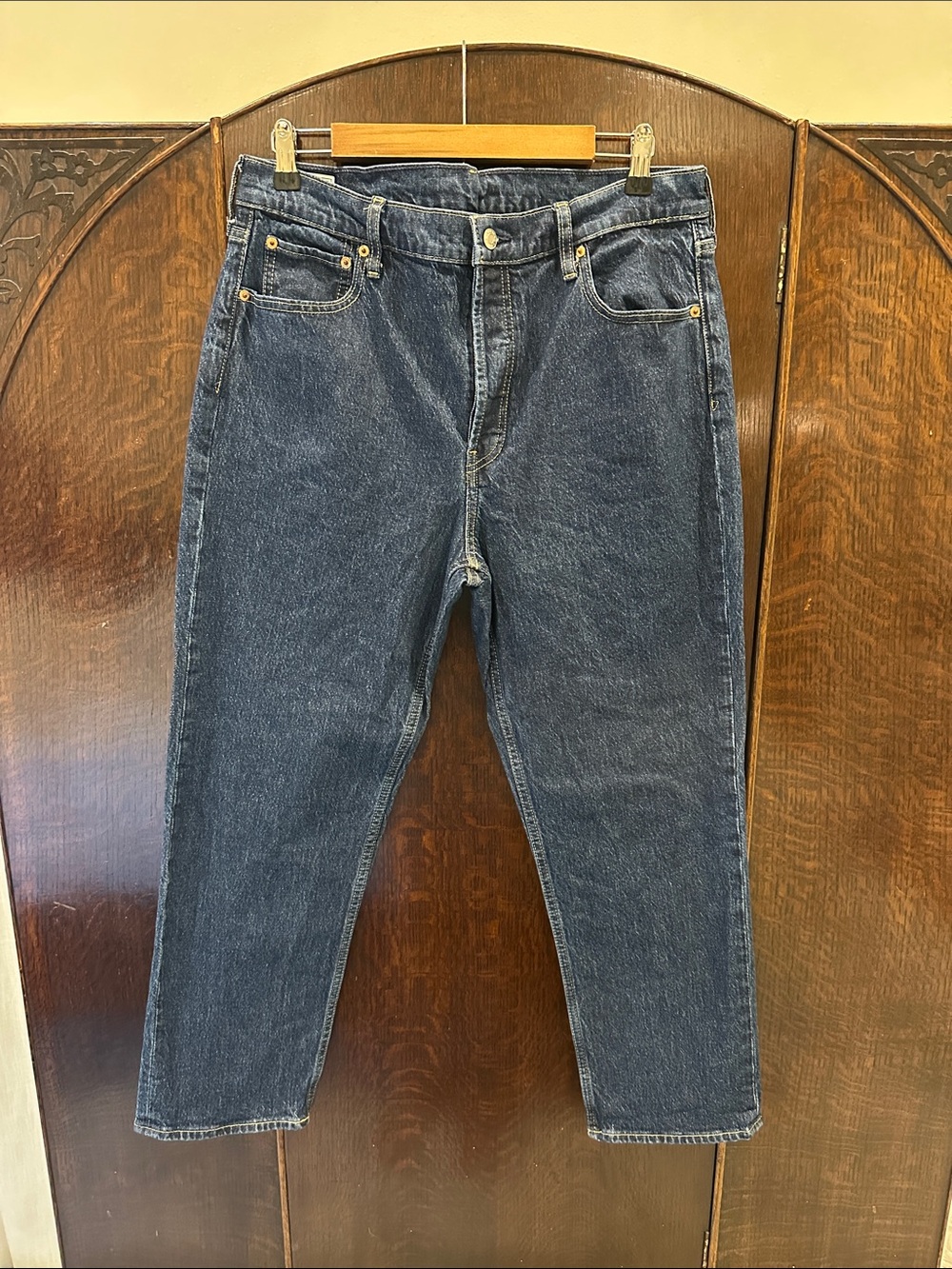 GAP Women's Straight-Leg Jeans — Dark Blue Denim